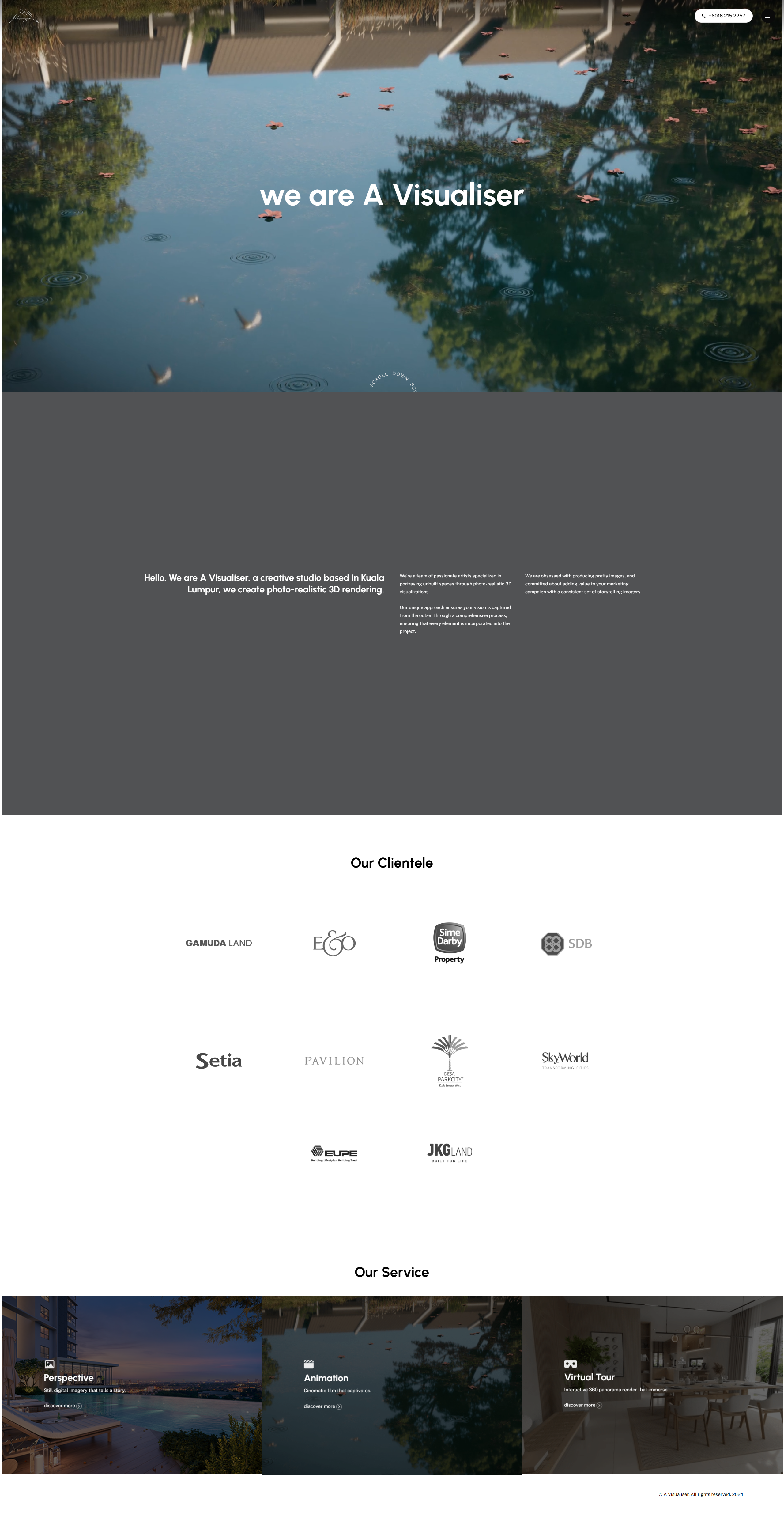 A Visualiser — homepage